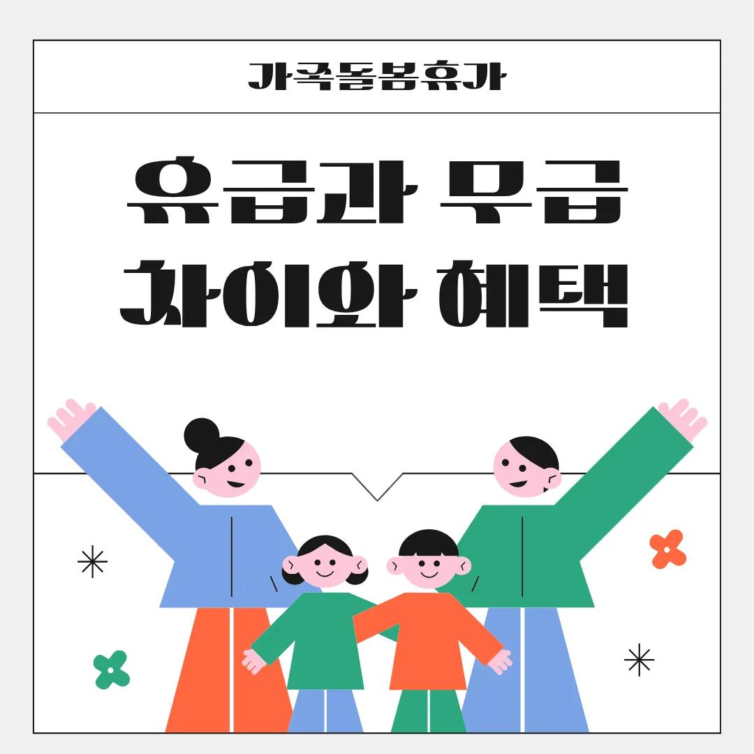 가족돌봄휴가 유급 무급 차이